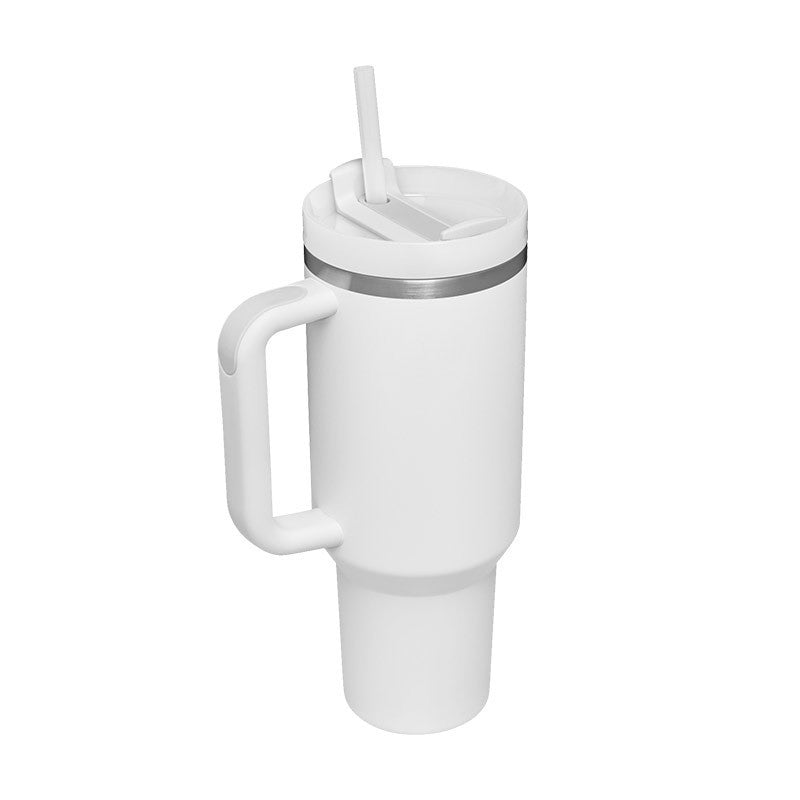 40 Oz Tumbler With Handle Straw Insulated, Stainless Steel Spill Proof Vacuum Coffee Cup Tumbler With Lid Tapered Mug Gifts For Valentine Lover Suitable For Car Gym Office Travel Au+hentic Sport Spot