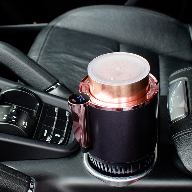 2 In1 Car Heating Cooling Cup 12V Smart Car Cup Holder Digital Temperature Display Drink Cup Warmer Cooler Mini Car Refrigerator Au+hentic Sport Spot