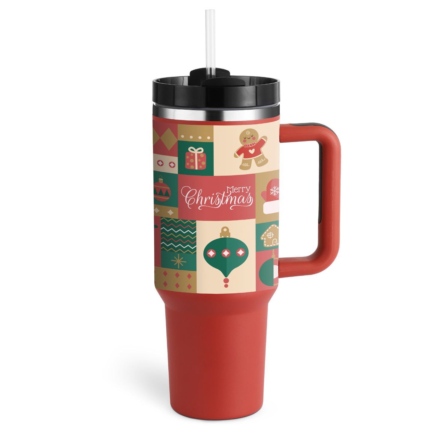 40 Oz Tumbler With Handle Straw Insulated, Stainless Steel Spill Proof Vacuum Coffee Cup Tumbler With Lid Tapered Mug Gifts For Valentine Lover Suitable For Car Gym Office Travel Au+hentic Sport Spot
