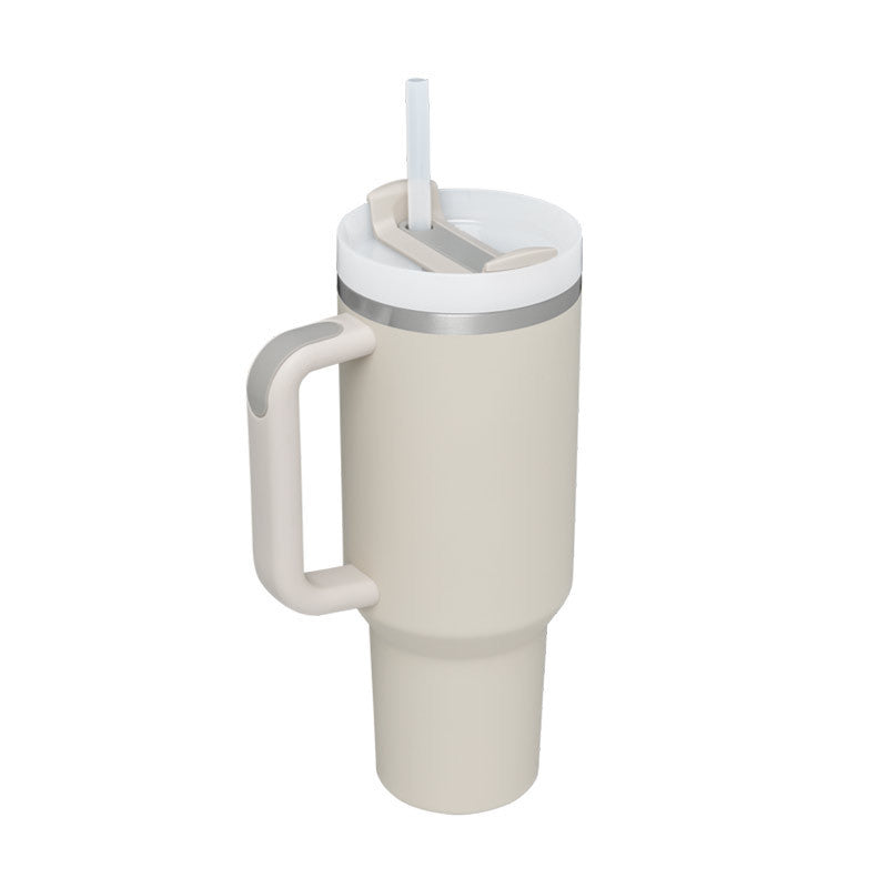 40 Oz Tumbler With Handle Straw Insulated, Stainless Steel Spill Proof Vacuum Coffee Cup Tumbler With Lid Tapered Mug Gifts For Valentine Lover Suitable For Car Gym Office Travel Au+hentic Sport Spot