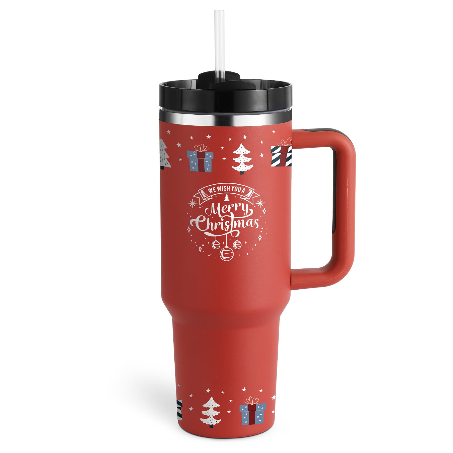 40 Oz Tumbler With Handle Straw Insulated, Stainless Steel Spill Proof Vacuum Coffee Cup Tumbler With Lid Tapered Mug Gifts For Valentine Lover Suitable For Car Gym Office Travel Au+hentic Sport Spot