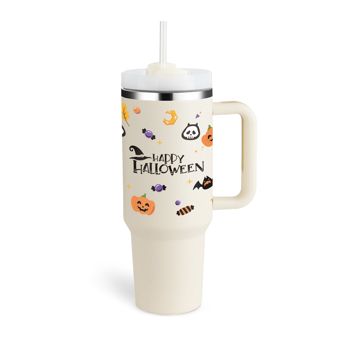 40 Oz Tumbler With Handle Straw Insulated, Stainless Steel Spill Proof Vacuum Coffee Cup Tumbler With Lid Tapered Mug Gifts For Valentine Lover Suitable For Car Gym Office Travel Au+hentic Sport Spot
