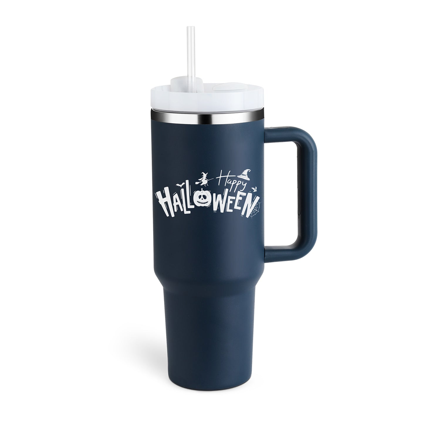 40 Oz Tumbler With Handle Straw Insulated, Stainless Steel Spill Proof Vacuum Coffee Cup Tumbler With Lid Tapered Mug Gifts For Valentine Lover Suitable For Car Gym Office Travel Au+hentic Sport Spot