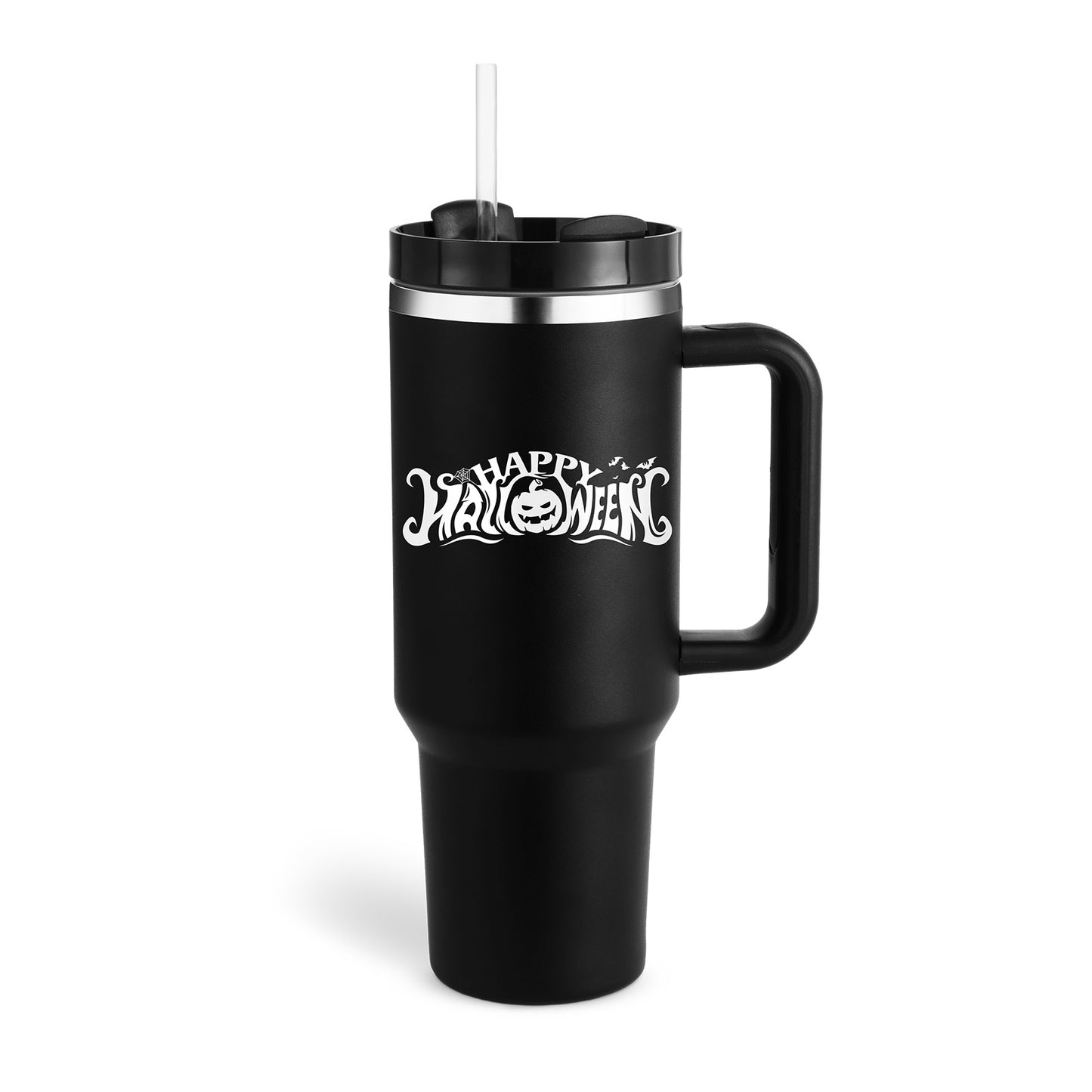 40 Oz Tumbler With Handle Straw Insulated, Stainless Steel Spill Proof Vacuum Coffee Cup Tumbler With Lid Tapered Mug Gifts For Valentine Lover Suitable For Car Gym Office Travel Au+hentic Sport Spot