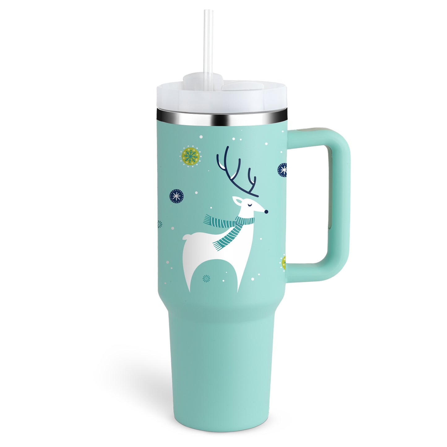 40 Oz Tumbler With Handle Straw Insulated, Stainless Steel Spill Proof Vacuum Coffee Cup Tumbler With Lid Tapered Mug Gifts For Valentine Lover Suitable For Car Gym Office Travel Au+hentic Sport Spot