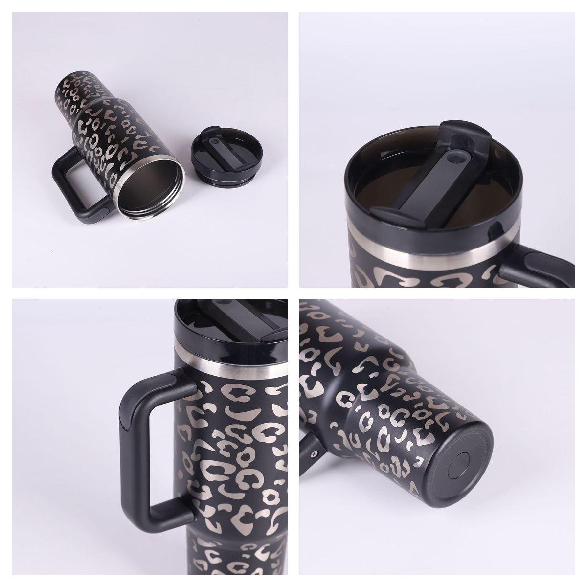 40 Oz Tumbler With Handle Straw Insulated, Stainless Steel Spill Proof Vacuum Coffee Cup Tumbler With Lid Tapered Mug Gifts For Valentine Lover Suitable For Car Gym Office Travel Au+hentic Sport Spot