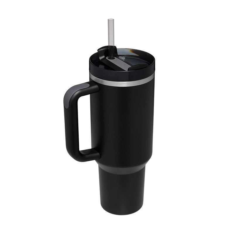 40 Oz Tumbler With Handle Straw Insulated, Stainless Steel Spill Proof Vacuum Coffee Cup Tumbler With Lid Tapered Mug Gifts For Valentine Lover Suitable For Car Gym Office Travel Au+hentic Sport Spot