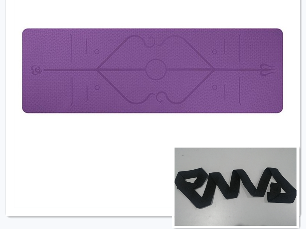 "Eco-Friendly Non-Slip Yoga Mat with Position Lines for Sweat-Resistant Workouts Au+hentic Sport Spot