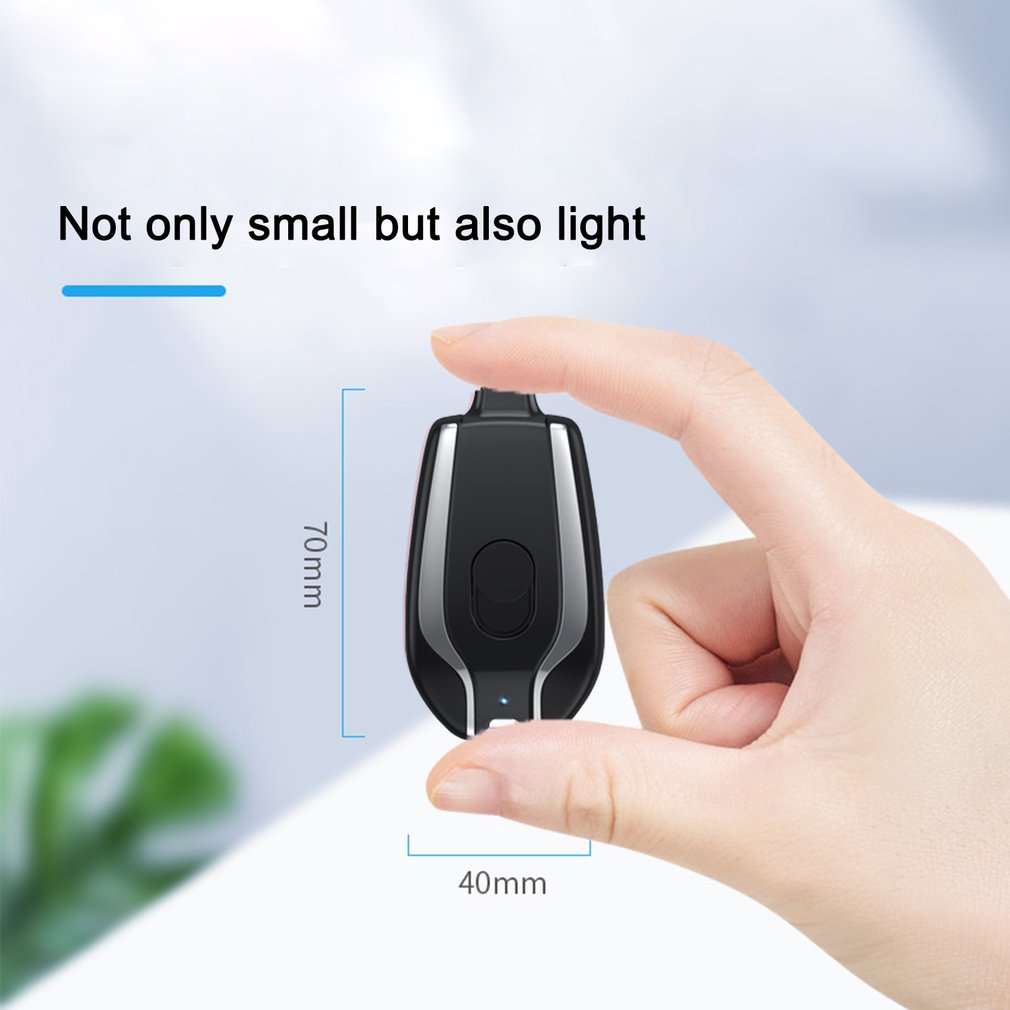 UltraCharge 1500mAh Mini Power Pod: Type-C Fast Charging Keychain Backup Power Bank Au+hentic Sport Spot