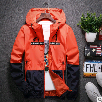 Windbreaker Zip Up Jacket Hooded Jacket Lightweight Zip-up Jacket Outerwear, Hooded Windbreaker Jacket Au+hentic Sport Spot