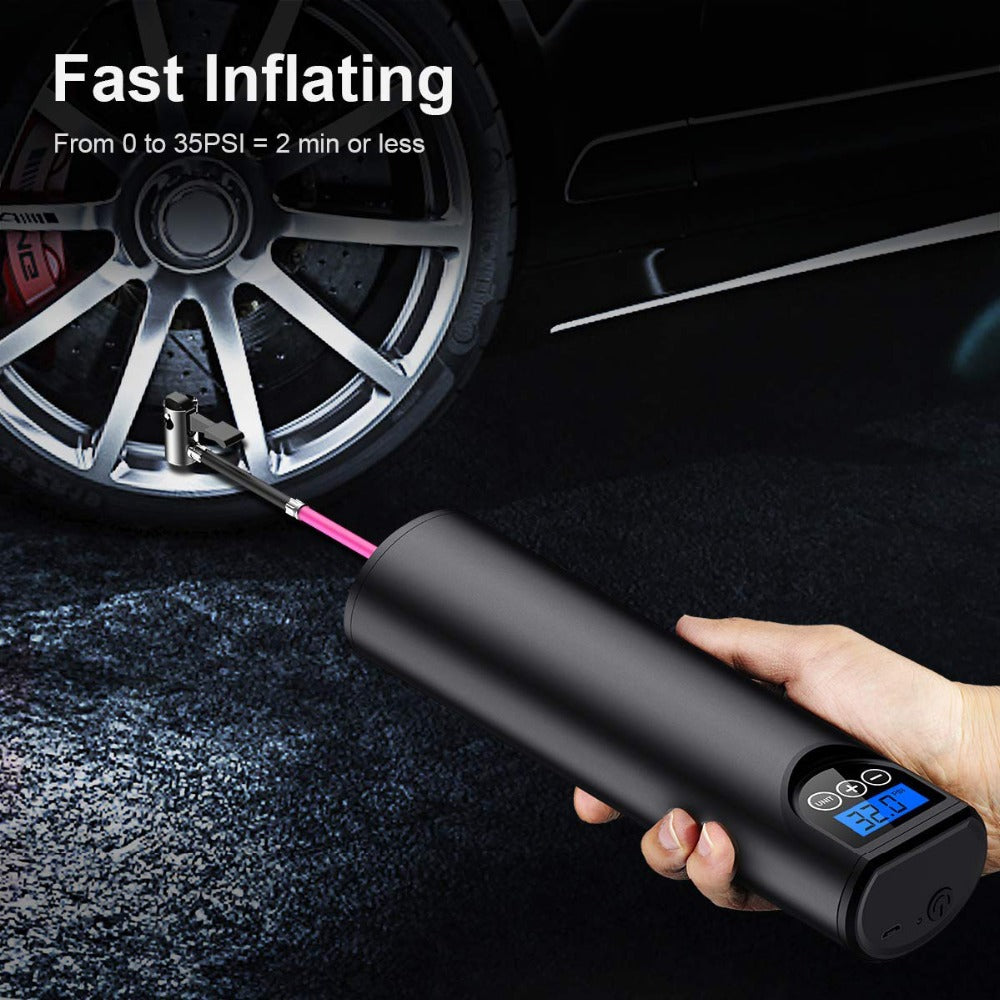 Portable Electric high pressure pump for Tires, Basketball, Volleyball, Soccer, Football, and other sports Portable Electric Tire Inflator with 150 PSI Air Pump High Pressure Air Pump Rechargeable Au+hentic Sport Spot