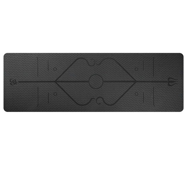"Eco-Friendly Non-Slip Yoga Mat with Position Lines for Sweat-Resistant Workouts Au+hentic Sport Spot