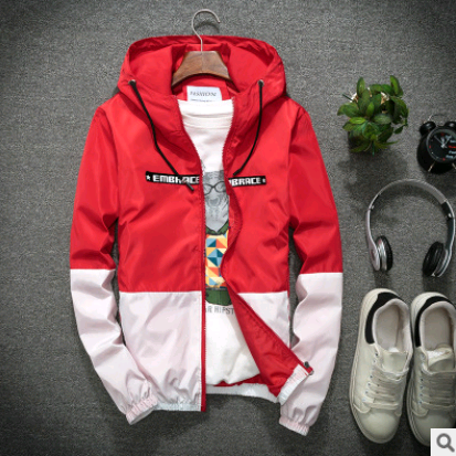 Windbreaker Zip Up Jacket Hooded Jacket Lightweight Zip-up Jacket Outerwear, Hooded Windbreaker Jacket Au+hentic Sport Spot