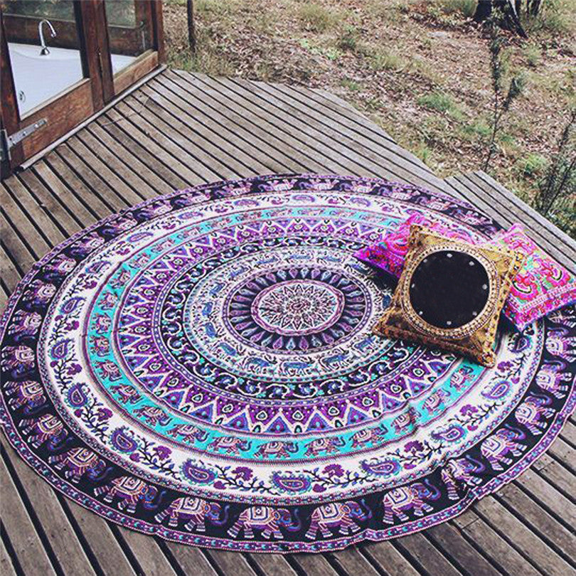 Circle Round 5' Yoga Mat Meditation Pilates Yoga Mat Au+hentic Sport Spot