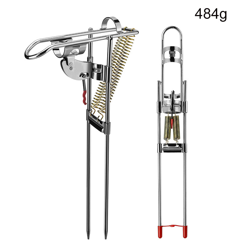 Fishing Rod Holder Spring Automatic Full Stainless Steel Adjustable Sensitivity Folding Fishing Accessories Bracket Au+hentic Sport Spot