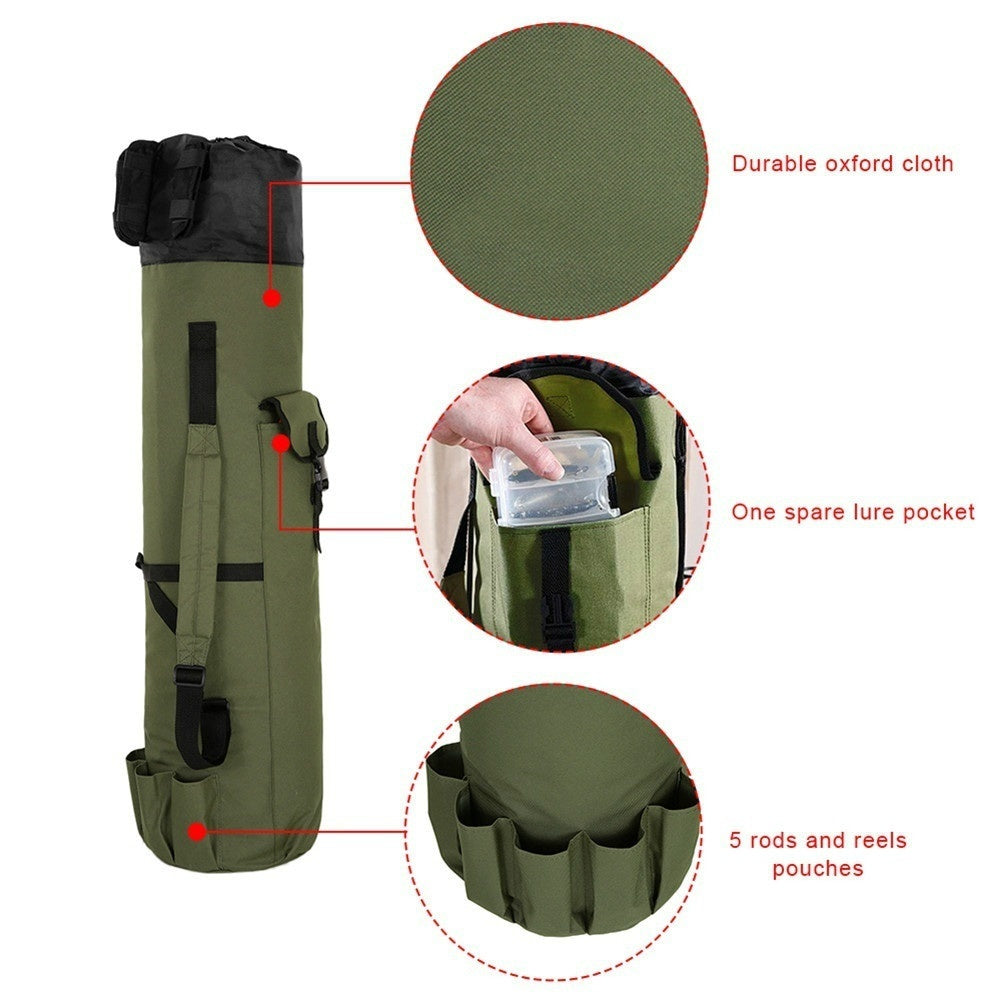 Fishing Rod Storage Bag Portable Reel Bag Fisherman's bag Portable fishing rod Travel Carry Cases Pole Storage Bag Gear for Waterproof Fishing Au+hentic Sport Spot