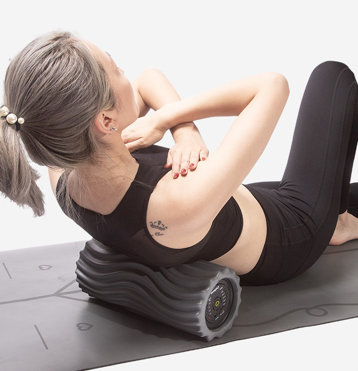 VibraRoll: Next-Gen Electric Foam Roller for Deep Muscle Massage & Relaxation Vibrating Foam Roller Yoga Massager for Deep Muscle Massage, Soreness Relief, and Relaxation Vibration Acupressure message Au+hentic Sport Spot