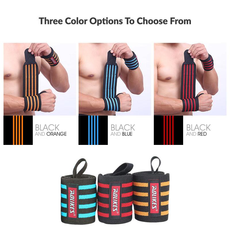 18" Men & Women, thumb loops Power Wrist Wraps for Weightlifting, Powerlifting, and Muscle Strengthening Expert Wrist Wrap with Thumbs (Pair) for Resistance Training, Powerlifting, Muscle Strengthening, Bodybuilding, Fitness, and Weight Training. Au+hentic Sport Spot