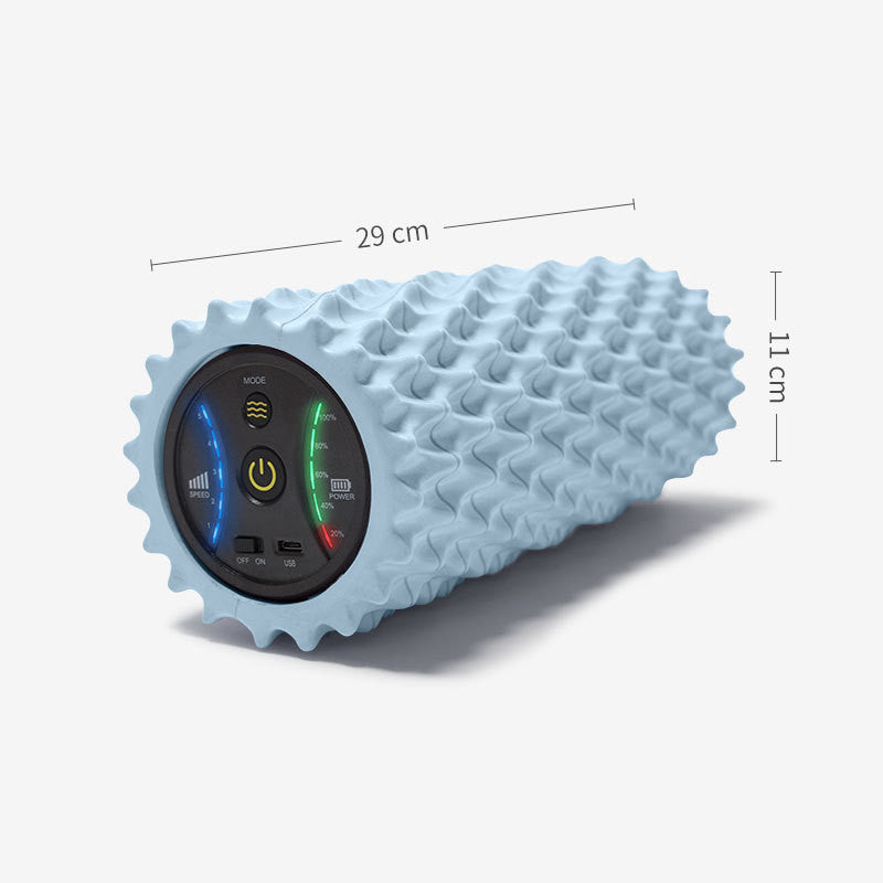 VibraRoll: Next-Gen Electric Foam Roller for Deep Muscle Massage & Relaxation Vibrating Foam Roller Yoga Massager for Deep Muscle Massage, Soreness Relief, and Relaxation Vibration Acupressure message Au+hentic Sport Spot