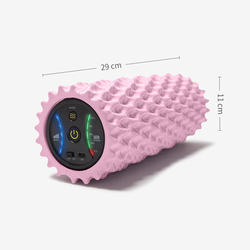 VibraRoll: Next-Gen Electric Foam Roller for Deep Muscle Massage & Relaxation Vibrating Foam Roller Yoga Massager for Deep Muscle Massage, Soreness Relief, and Relaxation Vibration Acupressure message Au+hentic Sport Spot