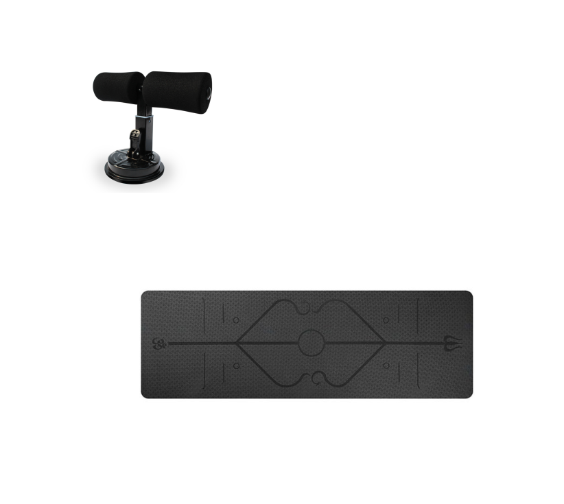 Core Strengthening Home Kit for Home Gym, Abdominal Muscle Exercise and Training Kit, Total Body training, Ab Trainer Sit Up Bar for Floor With Sit Up Assistant Device Core Strengthening Device with Suction Cup. Au+hentic Sport Spot