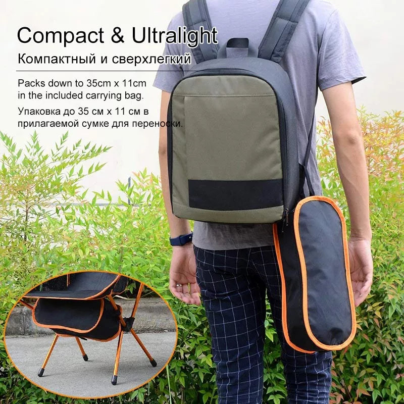 Travel Ultralight Folding Chair Compact beach chair for hiking and picnics, ultralight folding chair for travel, and chair for holding fishing equipment Au+hentic Sport Spot