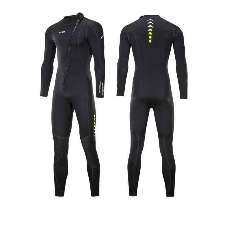 AquaGuard Men's Full Body Wetsuit: One-Piece Surfing Suit for Warmth and Comfort in Cold Water Au+hentic Sport Spot