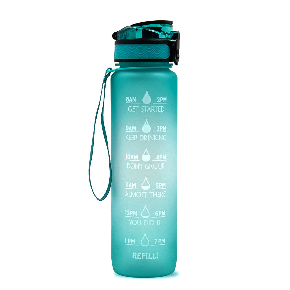 32Oz BPA-free, Leak-Proof Drinking Motivational Water Bottle W/ Time Marker, Encourages You to Drink Water Throughout the Day - Sports, Fitness, and the Outdoors Inspirational Water Bottles W/ Carry Strap Kids Water Bottle for School Without BPA Au+hentic Sport Spot