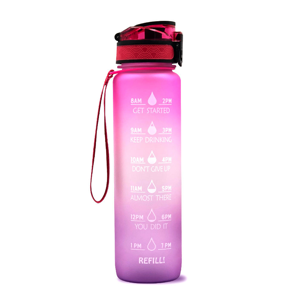 32Oz BPA-free, Leak-Proof Drinking Motivational Water Bottle W/ Time Marker, Encourages You to Drink Water Throughout the Day - Sports, Fitness, and the Outdoors Inspirational Water Bottles W/ Carry Strap Kids Water Bottle for School Without BPA Au+hentic Sport Spot