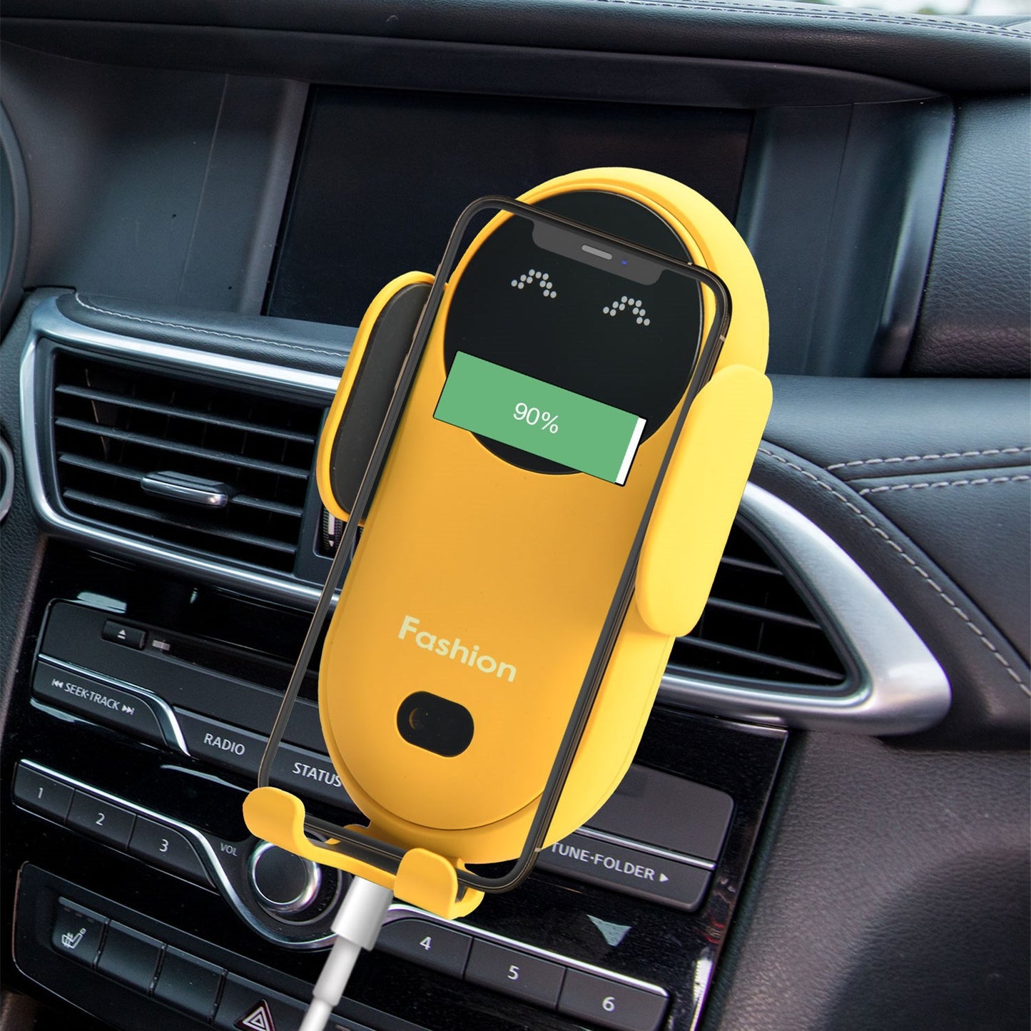 Smart Car Charger Smart Wireless Car Charger Wireless Wireless fast charging for the iPhone 11, 12, 123 and Samsung S20,S21,S22 with an auto-sensing car phone holder mount Au+hentic Sport Spot