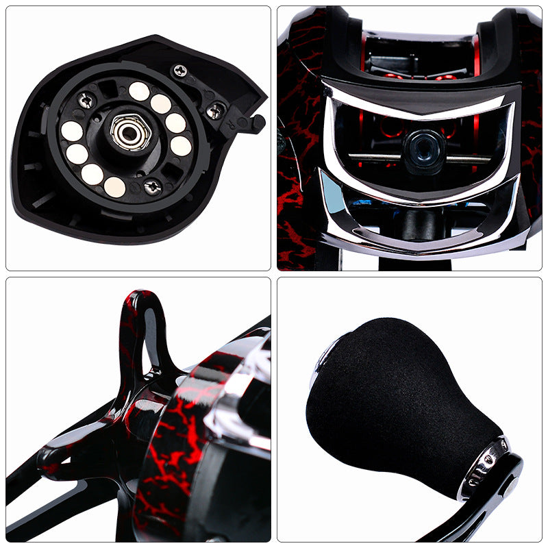 Fishing Real Baitcasting Reel 18+1 Ball Bearing for Baitcasting Reels Baitcasting High Speed Fishing Reels Right-left handed baitcasting reels with a 7.1:1 gear ratio with a 22LB star drag Magnetic Brake baitcasting reel with 10 magnetic Brakes Au+hentic Sport Spot