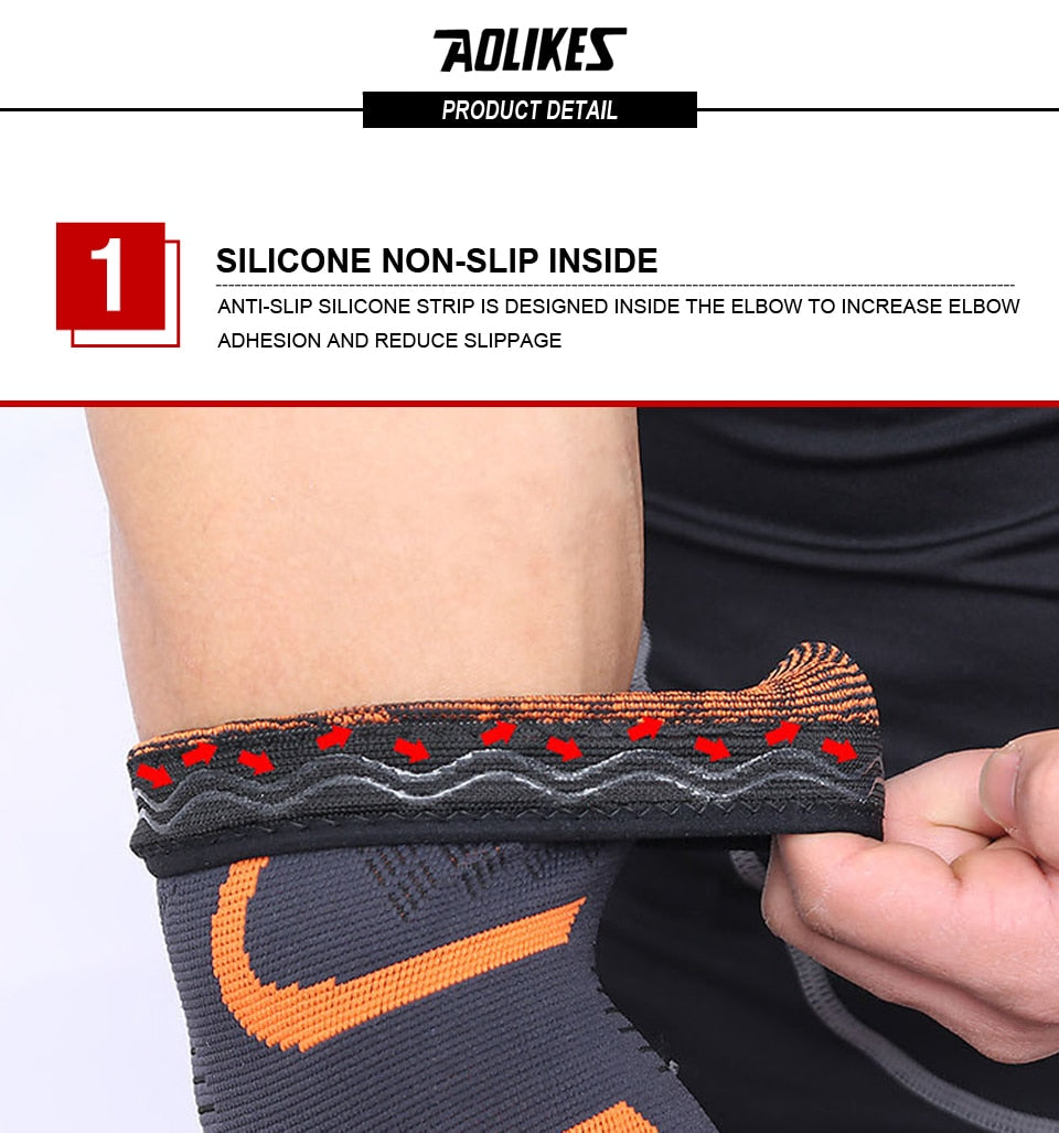 1PCS Breathable Elbow Support Basketball Football Sports Safety Volleyball Elbow Pad Elastic Elbow Supporter Au+hentic Sport Spot