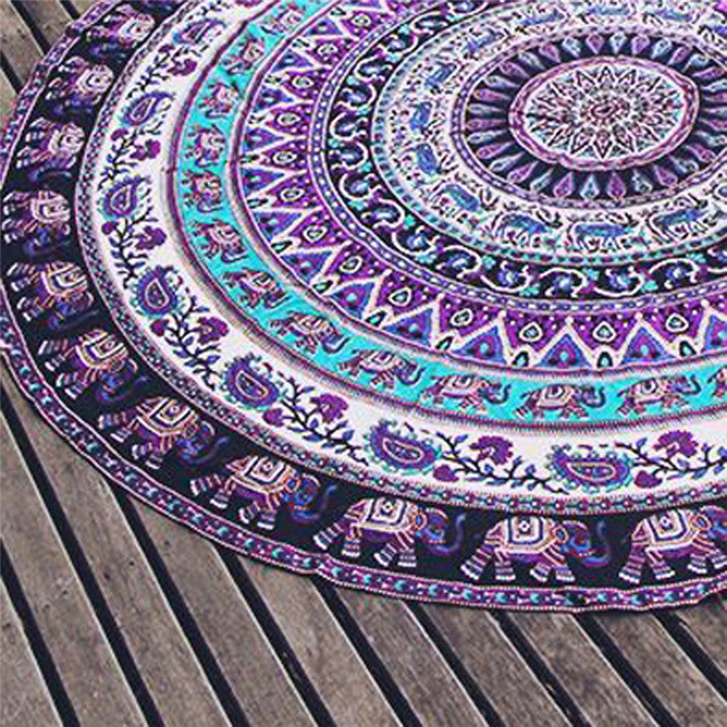 Circle Round 5' Yoga Mat Meditation Pilates Yoga Mat Au+hentic Sport Spot