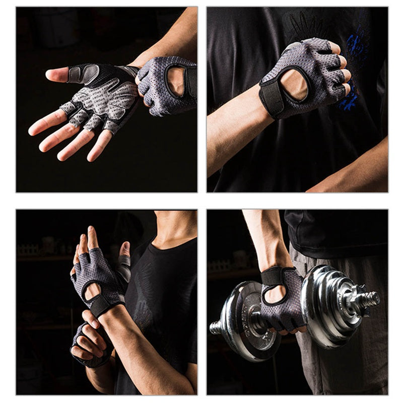 FlexGrip Pro: Fingerless Gloves for Powerlifting and Gym Workouts, Ideal for Both Men and Women Workout Gloves, Curved Open Back, for Powerlifting, Gym, Half finger gloves sports fitness gloves outdoor riding non-slip wear gloves Au+hentic Sport Spot