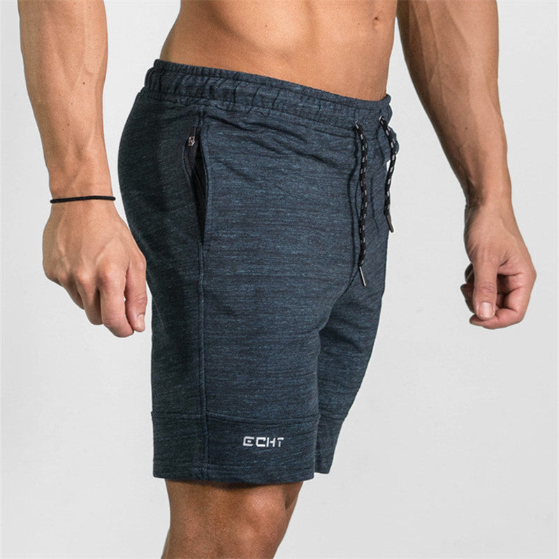 Men's Workout Shorts Fitness Workout Gym Zipper Cotton Shorts for Weight Training Running Working Out Au+hentic Sport Spot