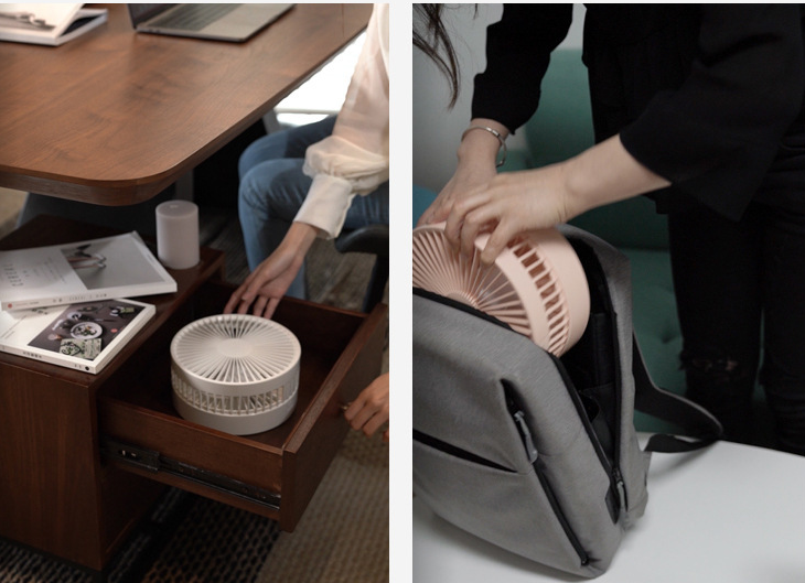 Portable Fan USB Charging Portable Mini Multi-function Fan For use when traveling, at home, at the office, or outdoors, there are portable rechargeable table fans, cordless foldable fans, pedestal standing desk fans containing USB Powered Batteries Au+hentic Sport Spot