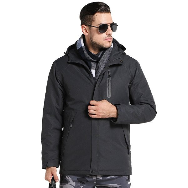 Men's and women's thick USB-heated cotton jackets for the winter that are waterproof outside and suitable for hiking, camping, and climbing. Au+hentic Sport Spot