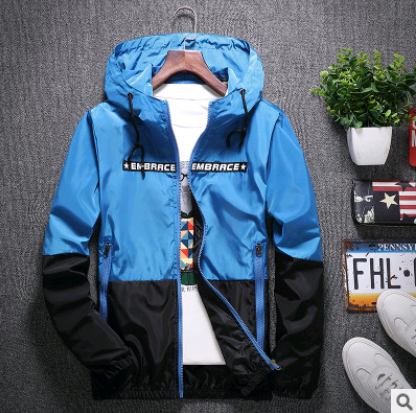 Windbreaker Zip Up Jacket Hooded Jacket Lightweight Zip-up Jacket Outerwear, Hooded Windbreaker Jacket Au+hentic Sport Spot
