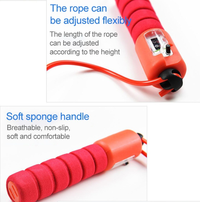 Jump Rope Digital Handle Exercise Skipping Rope for Gym Work, Jumping Rope for Home Gym Workouts Working Out Toning Weight Loss Au+hentic Sport Spot