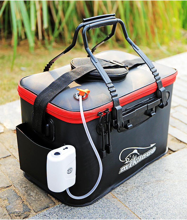 EVA Portable Fishing Bag Folding Thicken Live Fishing Box Tank Bucket Camping Fishing Tackle Fishbox Storage Bag Au+hentic Sport Spot