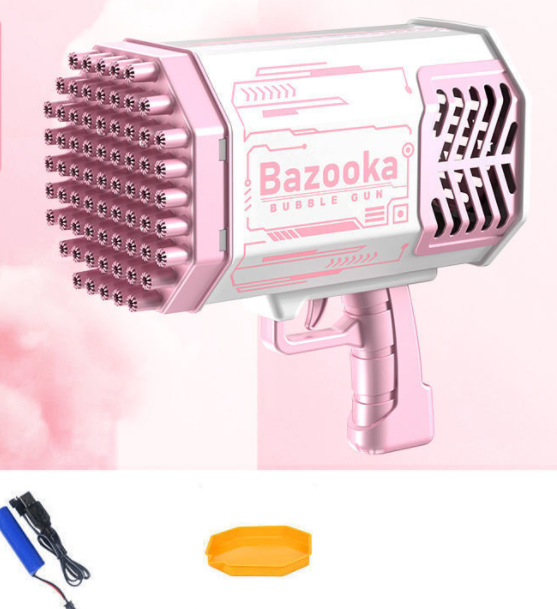 Bubble Gun Rocket Bubble Blower Bubbles Machine Gun Shape Automatic Blower With Light Toys For Kids Au+hentic Sport Spot