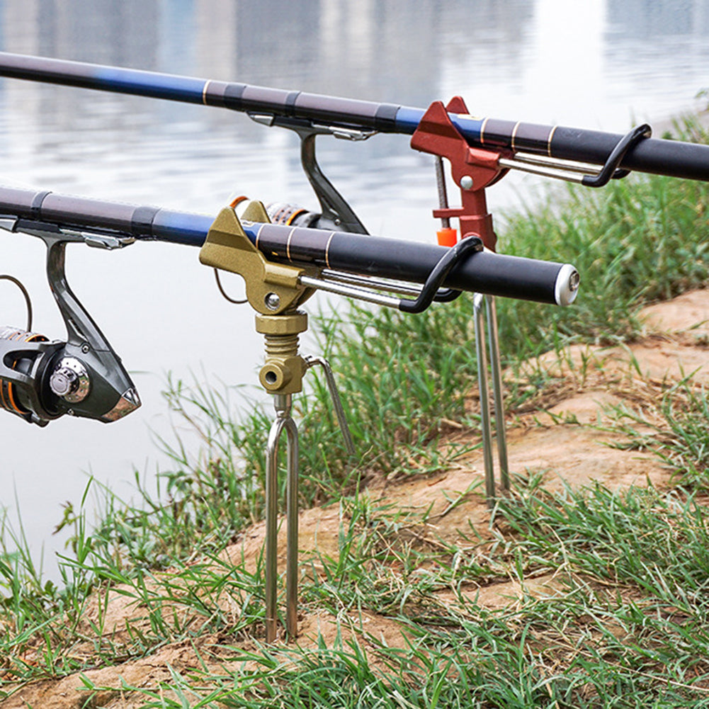 Fishing Rod Holder Spring Automatic Full Stainless Steel Adjustable Sensitivity Folding Fishing Accessories Bracket Au+hentic Sport Spot
