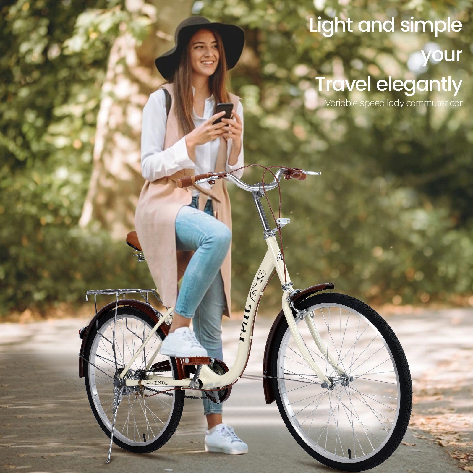 26 inch Classic Bicycle Retro Bicycle Beach Cruiser Bicycle Retro Bicycle Au+hentic Sport Spot