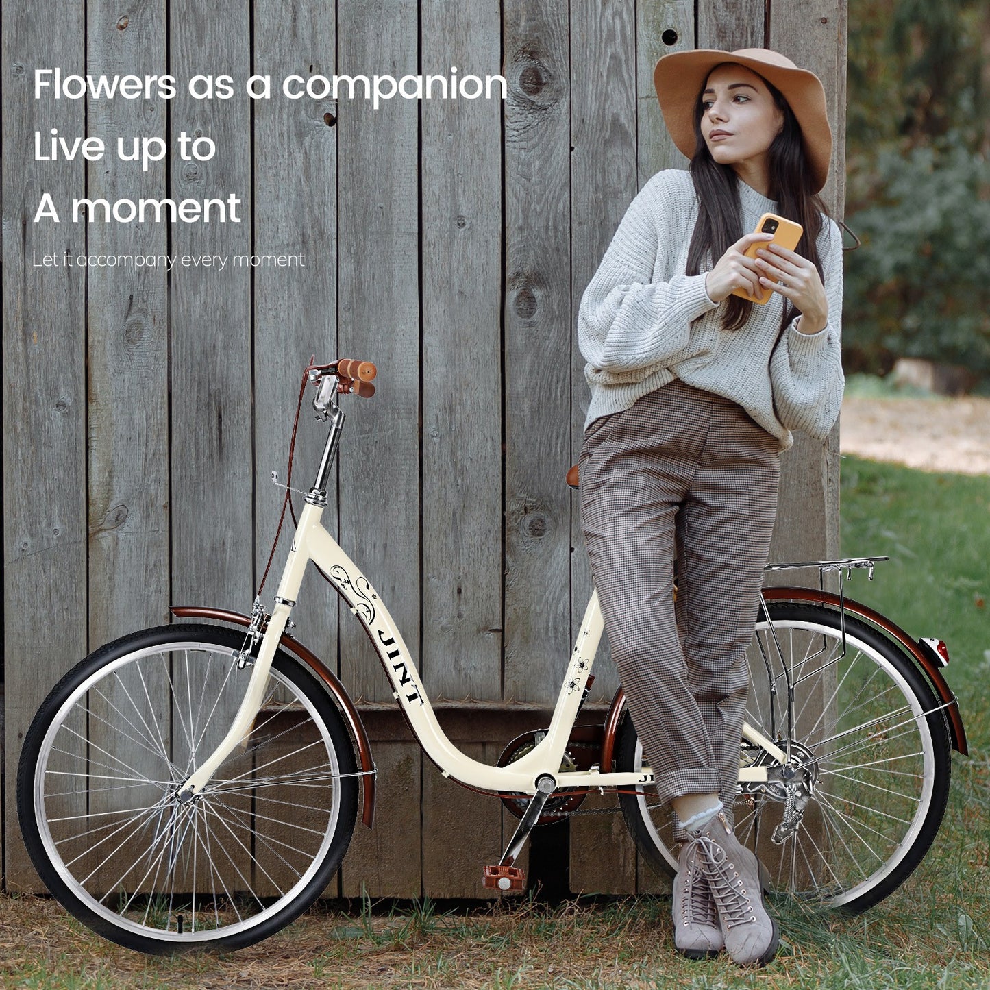 26 inch Classic Bicycle Retro Bicycle Beach Cruiser Bicycle Retro Bicycle Au+hentic Sport Spot