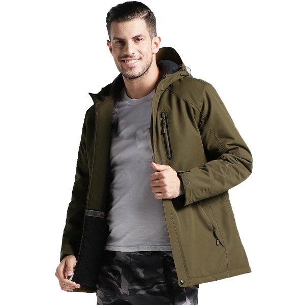Men's and women's thick USB-heated cotton jackets for the winter that are waterproof outside and suitable for hiking, camping, and climbing. Au+hentic Sport Spot