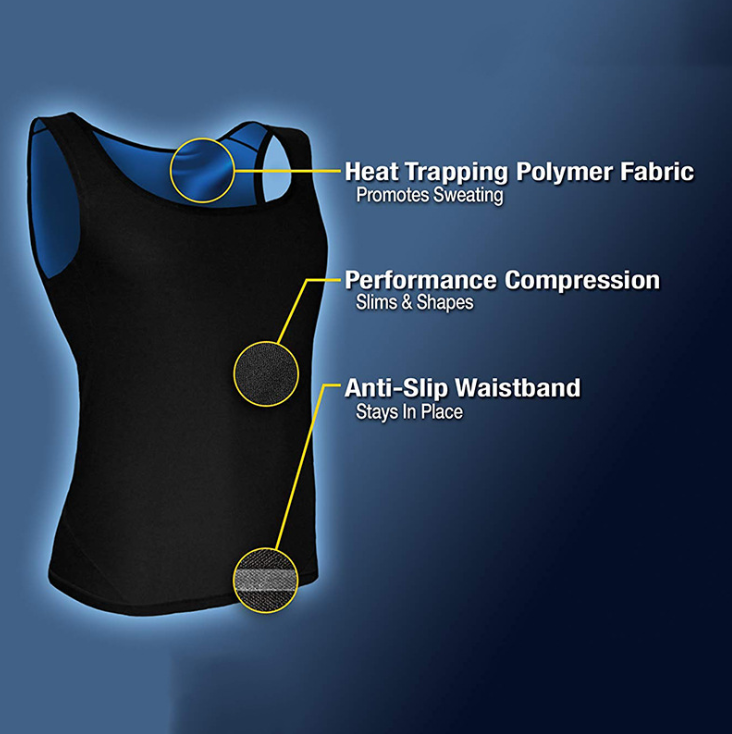 Women's and men's premium workout tank tops from Sweat Shaper that burn fat from the abdomen and are suitable for running sportswear Sauna Suit Au+hentic Sport Spot