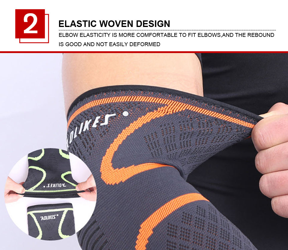 1PCS Breathable Elbow Support Basketball Football Sports Safety Volleyball Elbow Pad Elastic Elbow Supporter Au+hentic Sport Spot