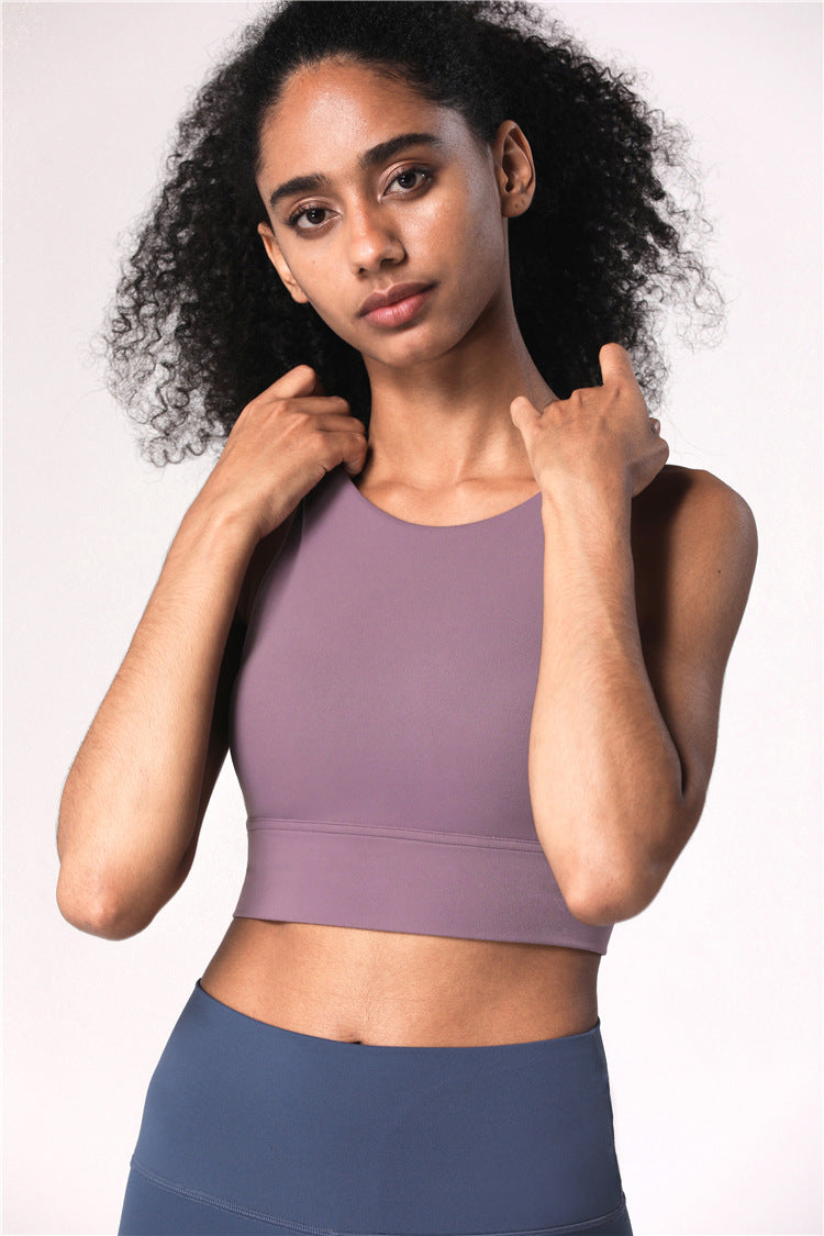Fitness Cross Back Sports Bra Yoga Bras Supportive Round Neck Gym Tops Au+hentic Sport Spot