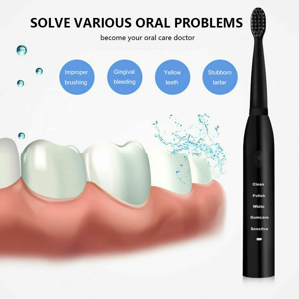 Rechargeable Sonic Electric Toothbrush Brush Heads Toothbrushes for Adults Kids Au+hentic Sport Spot