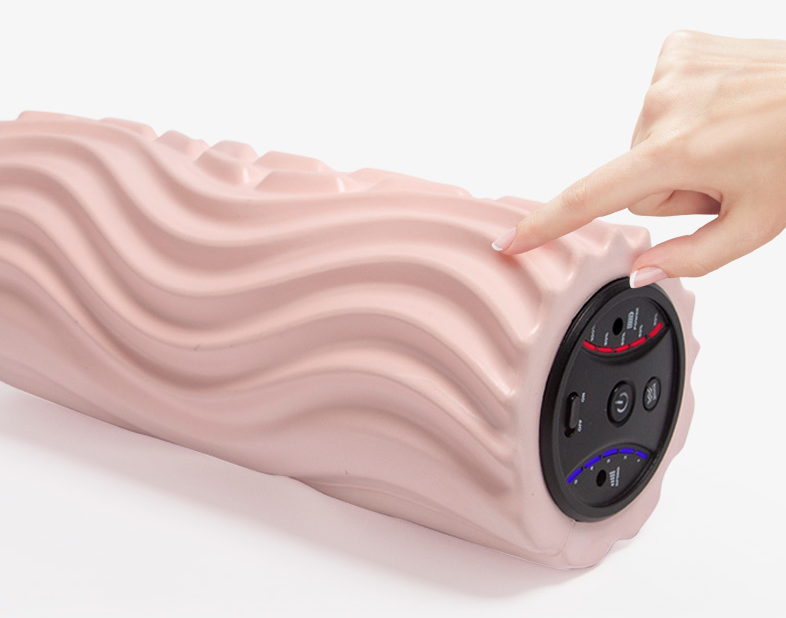 VibraRoll: Next-Gen Electric Foam Roller for Deep Muscle Massage & Relaxation Vibrating Foam Roller Yoga Massager for Deep Muscle Massage, Soreness Relief, and Relaxation Vibration Acupressure message Au+hentic Sport Spot